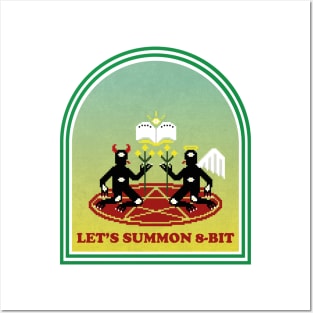 Let's Summon 8-bit Green Posters and Art